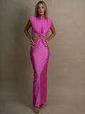 Turtleneck Sexy Maxi Dress For Women Fashion Solid - Norellé