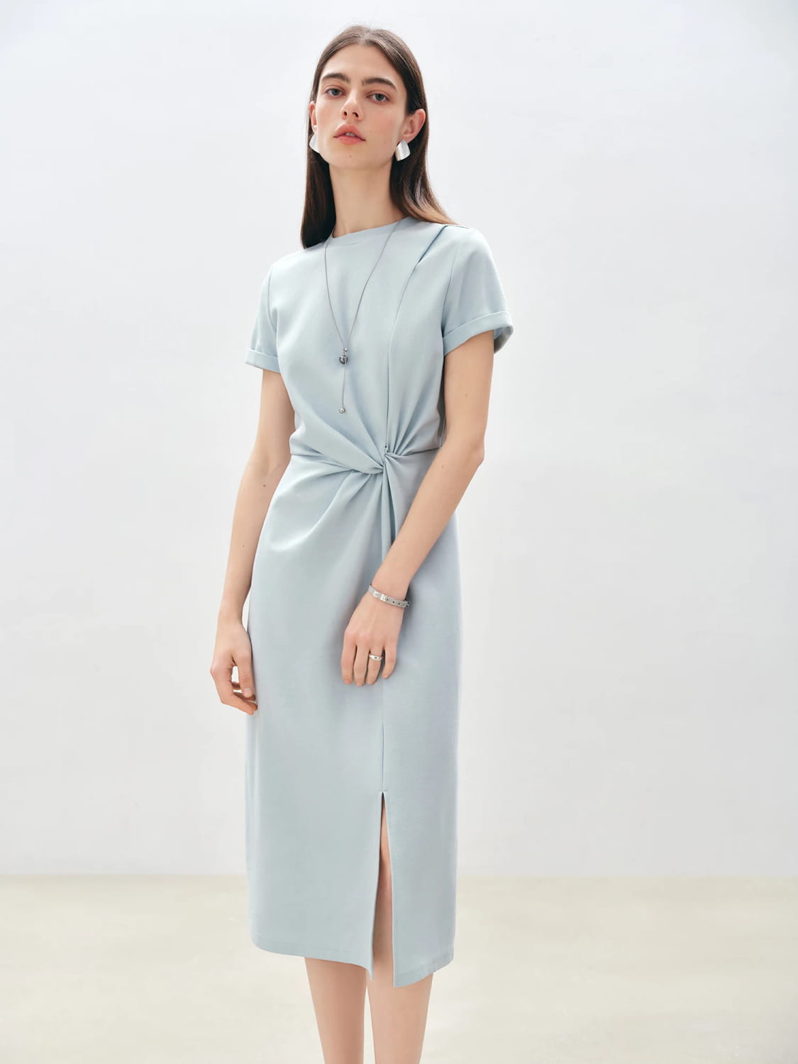 Women Solid Long Dress