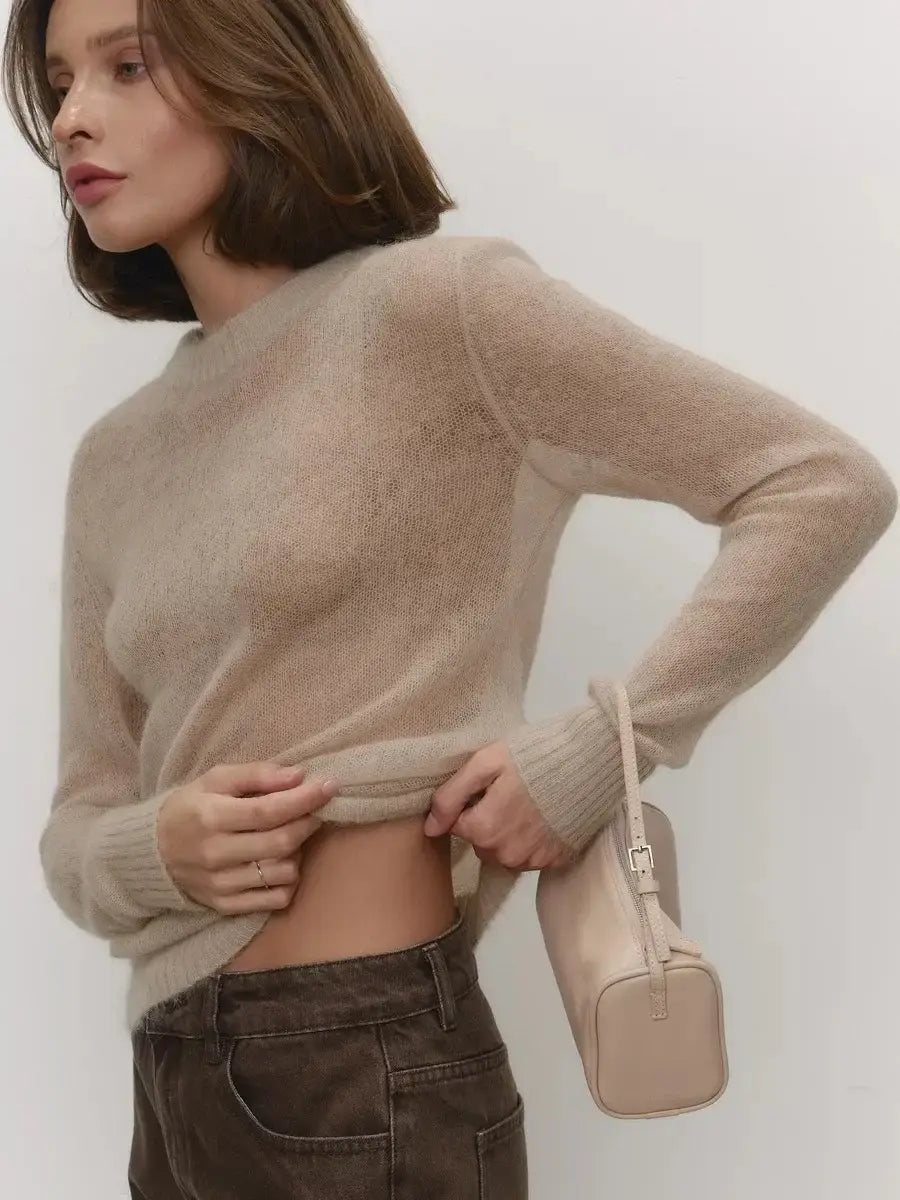 Women’s O-neck Elegant Slim Fit Sweater