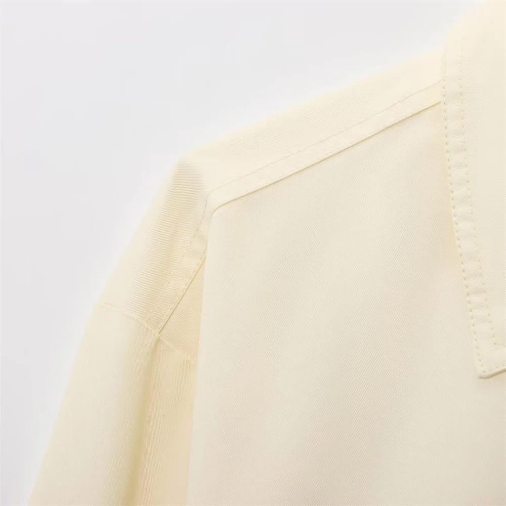 Women’s Jacket with Simple and Versatile Zipper Collar Long Sleeve