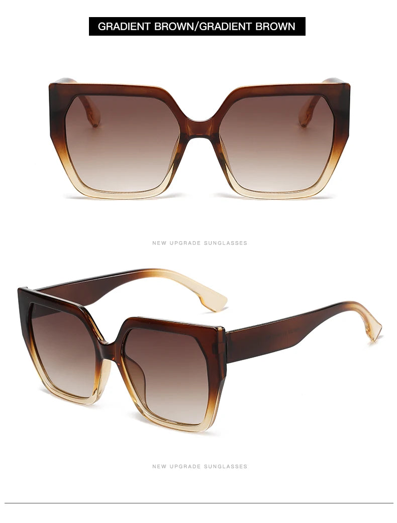 Protective Glasses 2pcs Large Frame Polygon Sunglasses