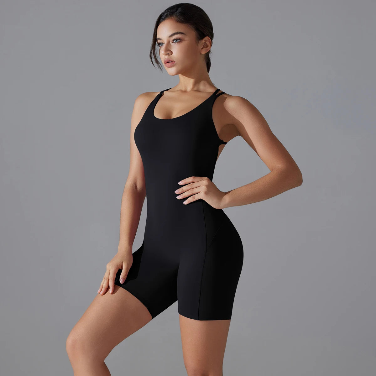 Backless Sporty Tight Jumpsuit