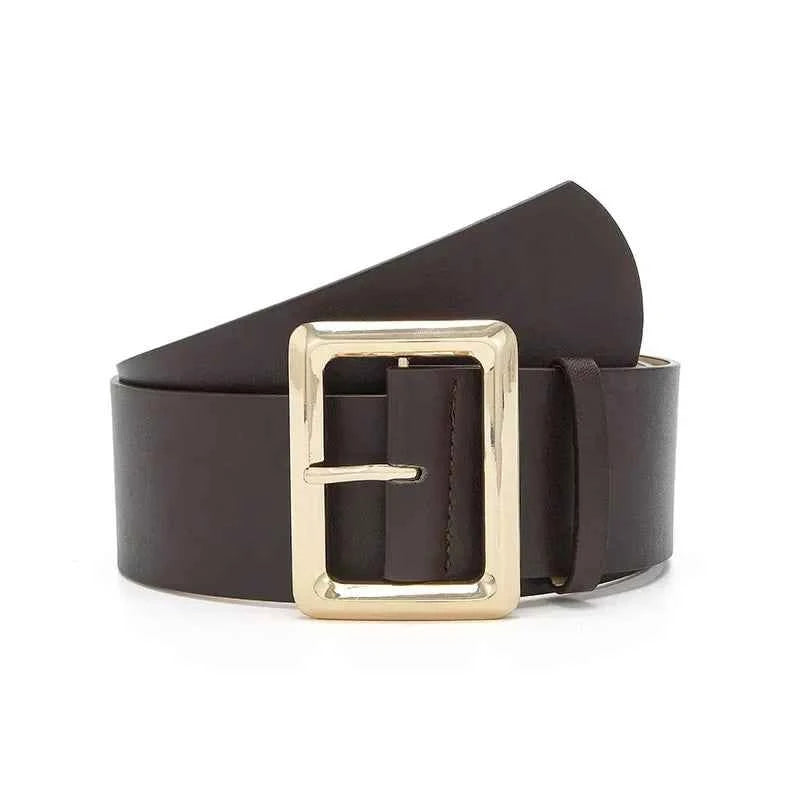 Vintage Large Buckle Fashionable Women's Wide Belt