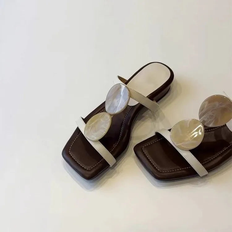 Sheepskin Version Roman Style Flat Bottom Sandals Women’s