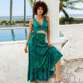 Women's Retro Bikini Printed Swimsuit, Cover Up with Skirt - Norellé