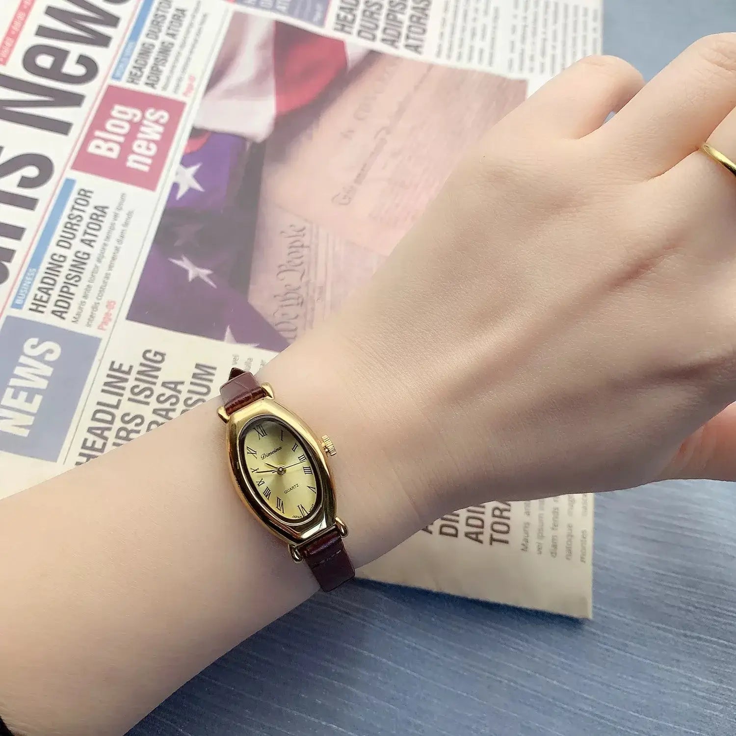 Women Quartz Watch Vintage Stainless Steel