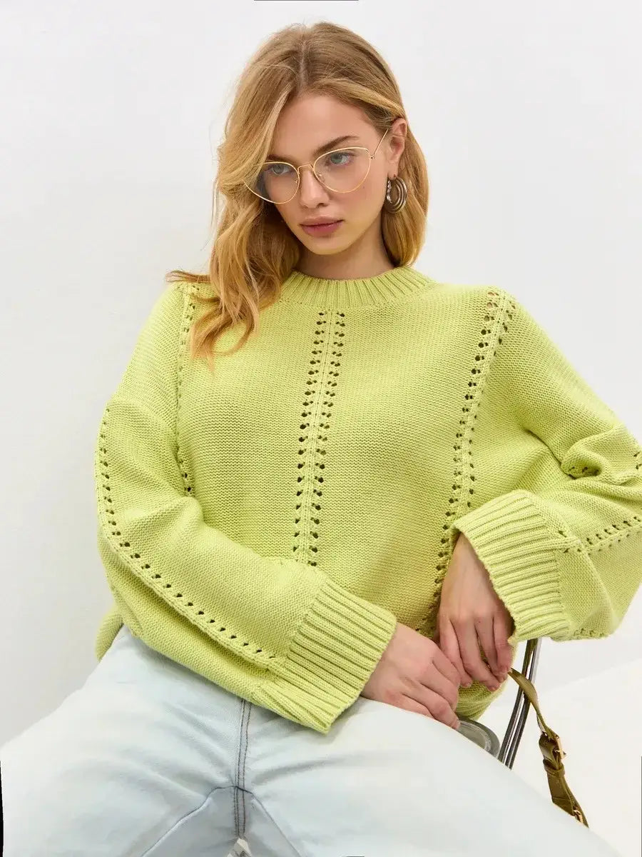 Casual Hollow Out Sweater Women