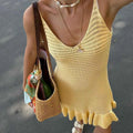 Knit Ruffle Mini Dress Women's
