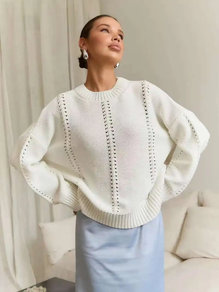 Casual Hollow Out Sweater Women