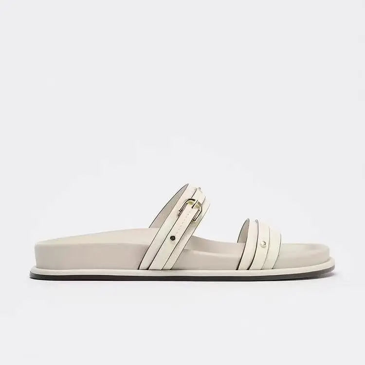 Buckle Flat Sandals For Women