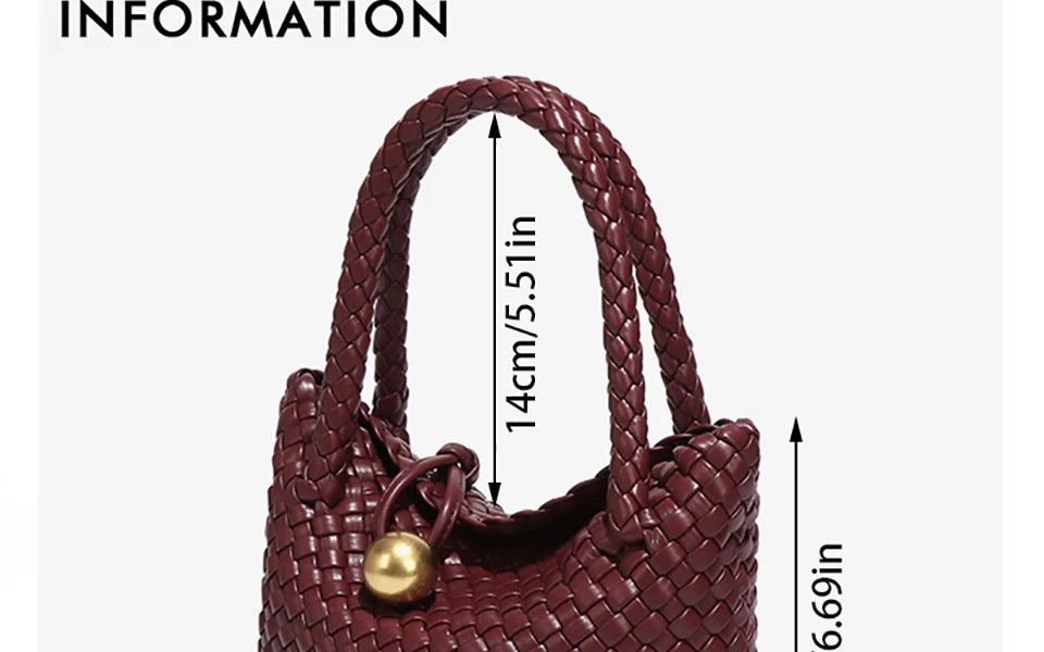 Woven Crossbody Tote Bag for Women Vegan Leather