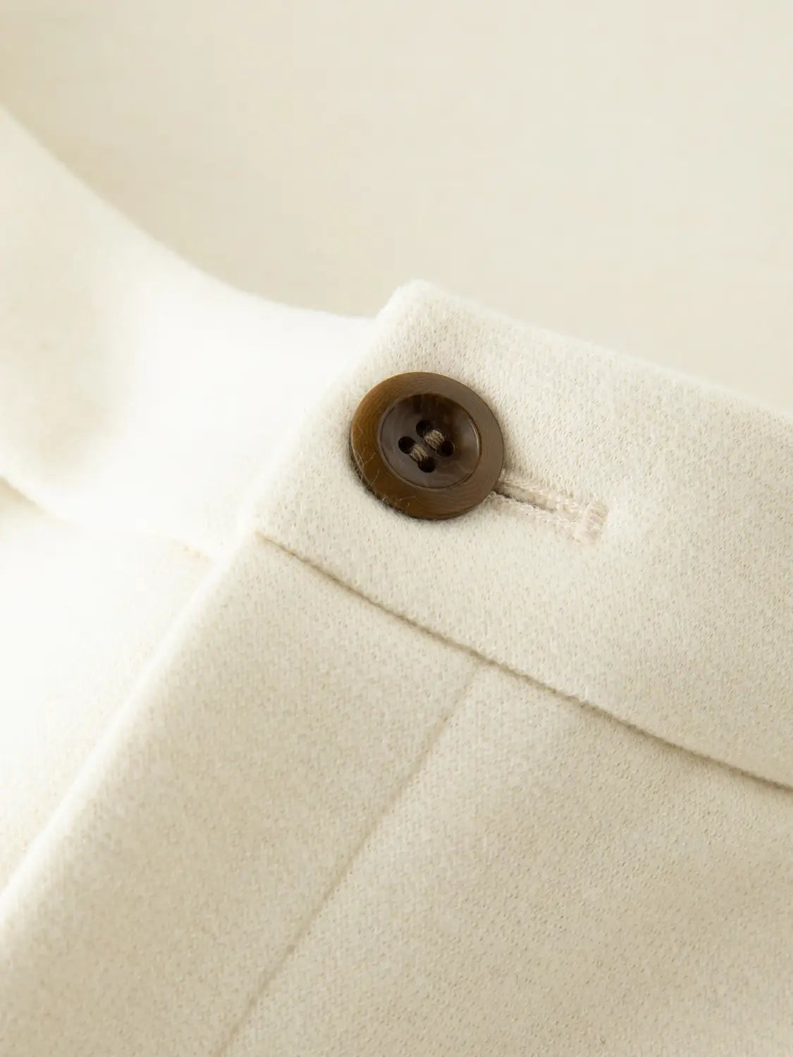 Women Winter Long Trouser Thick Straight Commuter Beige All-Match Pants