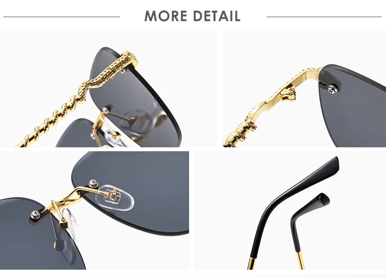 Rimless Square Sunglasses For Women