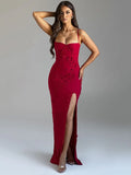 3D Flower Spaghetti Strap Maxi Dress Women - Norellé