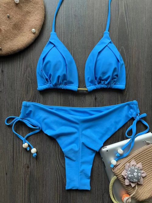 Triangle Bathing Suit for Women Brazilian Bikinis Halter - Norellé