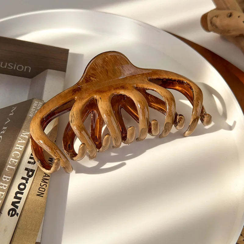 Raw Wood Color Texture Hair Claw