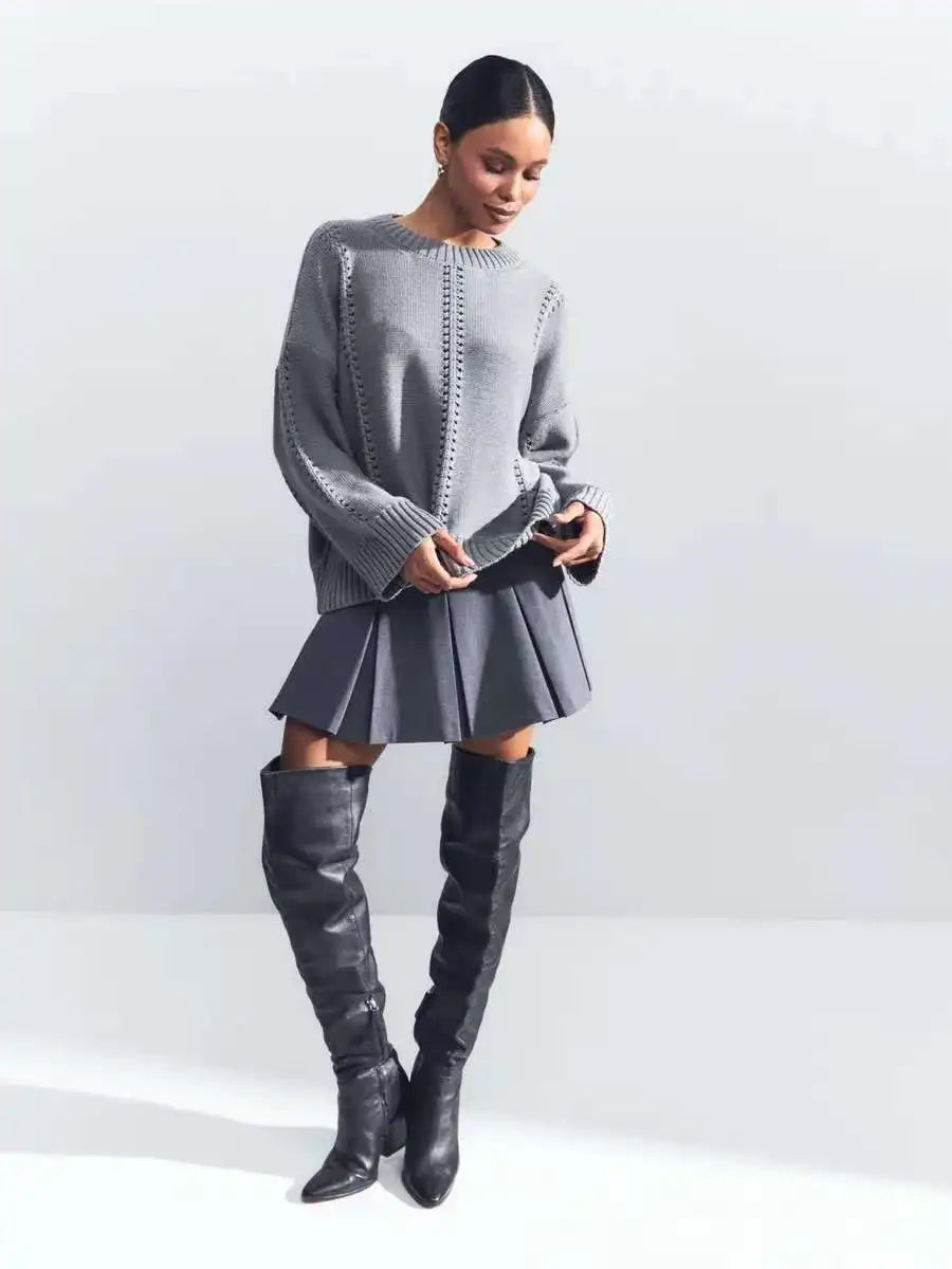 Casual Hollow Out Sweater Women