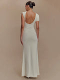 Hollow Out Gold Clasp Maxi Dress For Women - Norellé