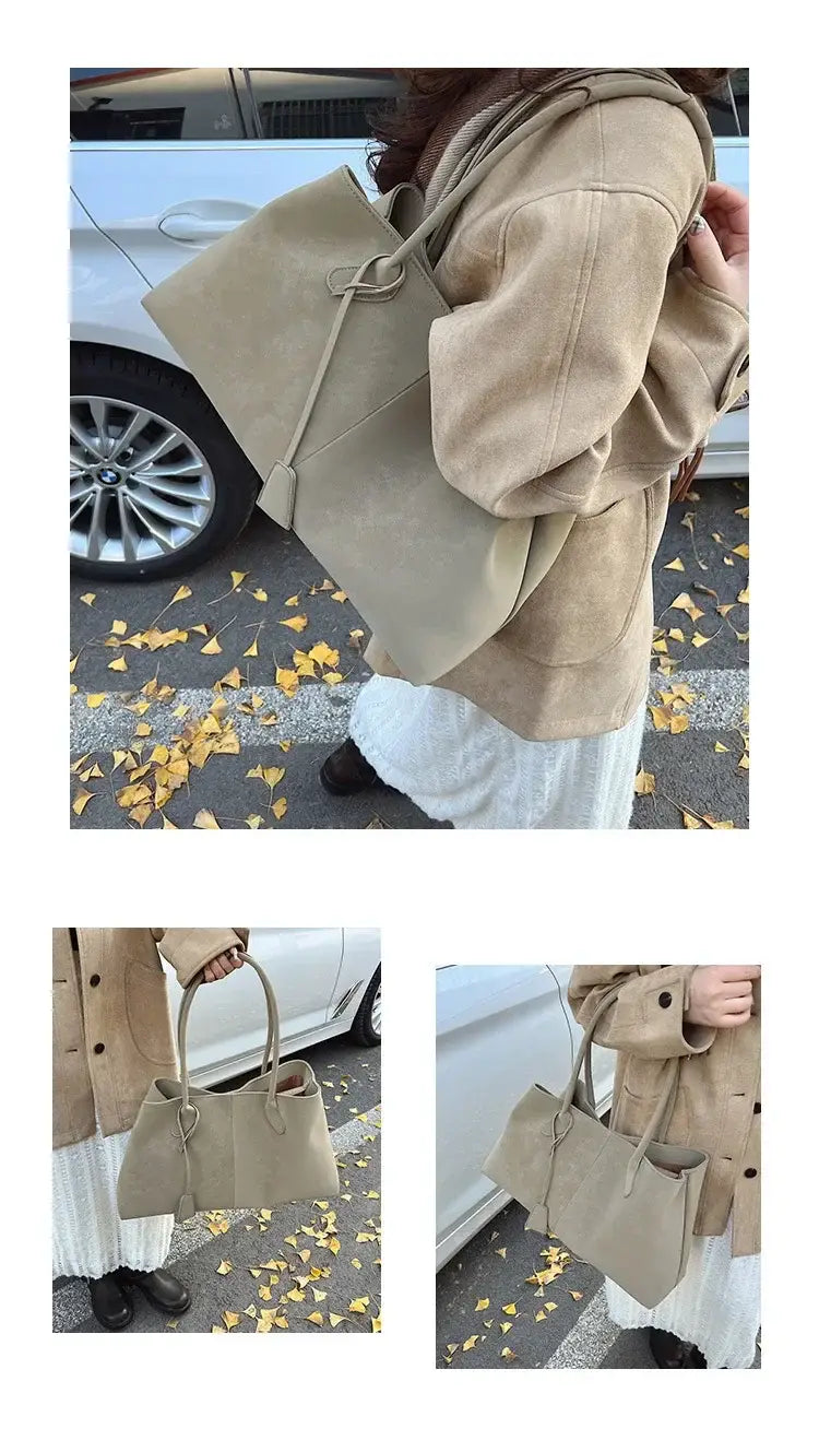 Faux Suede High Quality Handbag