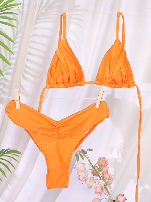 Woman Swimsuits String Bikini Set Women High Cut Swimwear - Norellé