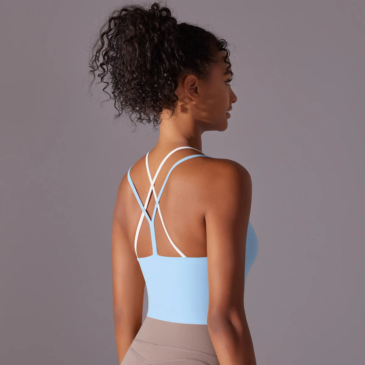 Women Solid Color Fitness Yoga Bra