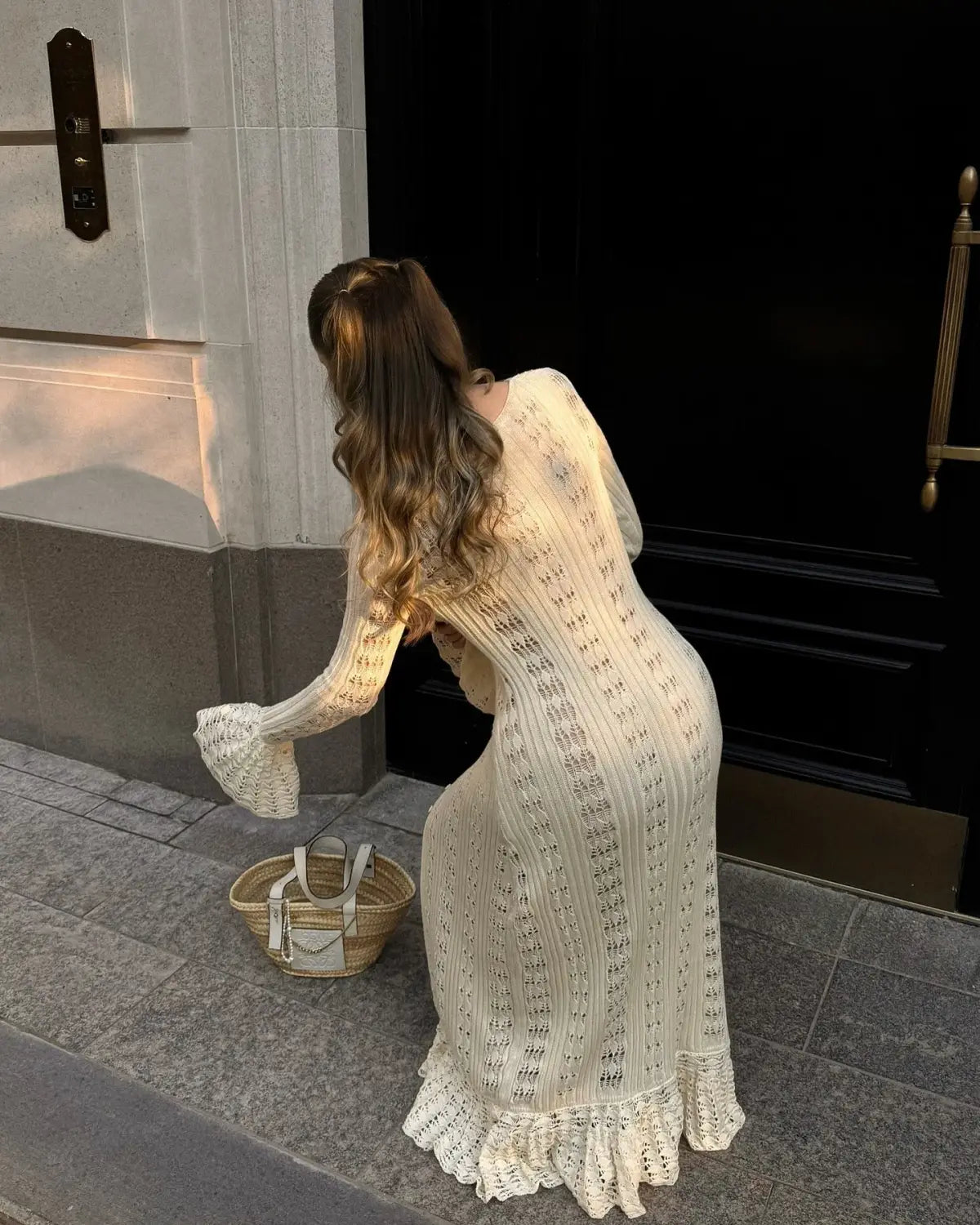 Fashion Hollow Knitted Dress For Women