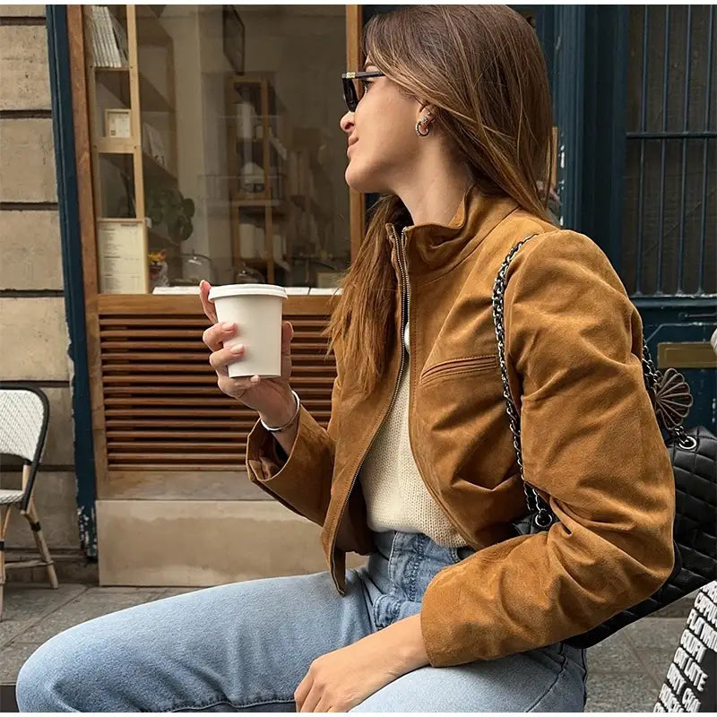 Women’s Short Suede Jacket