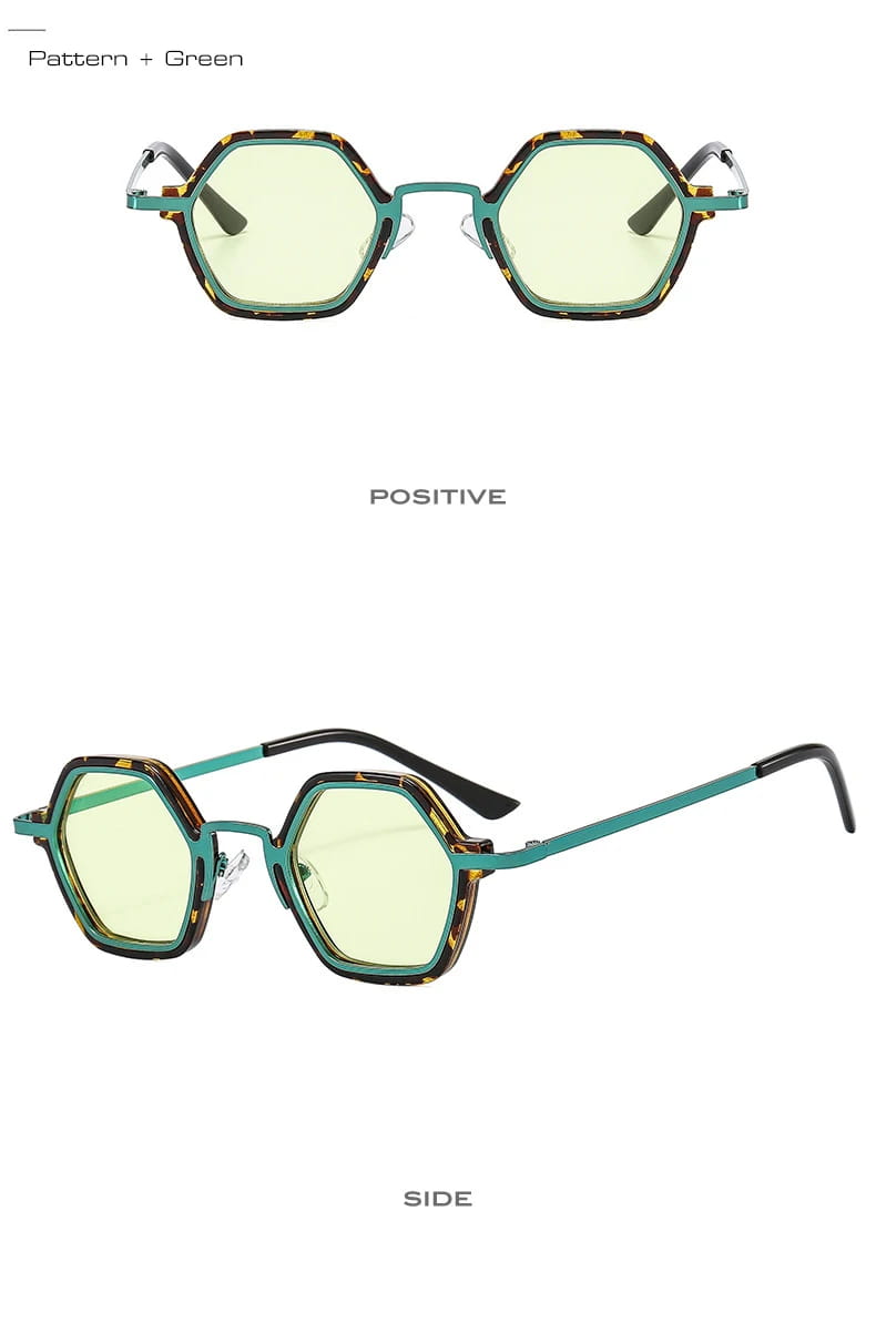 Retro Polygon Square Sunglasses Women