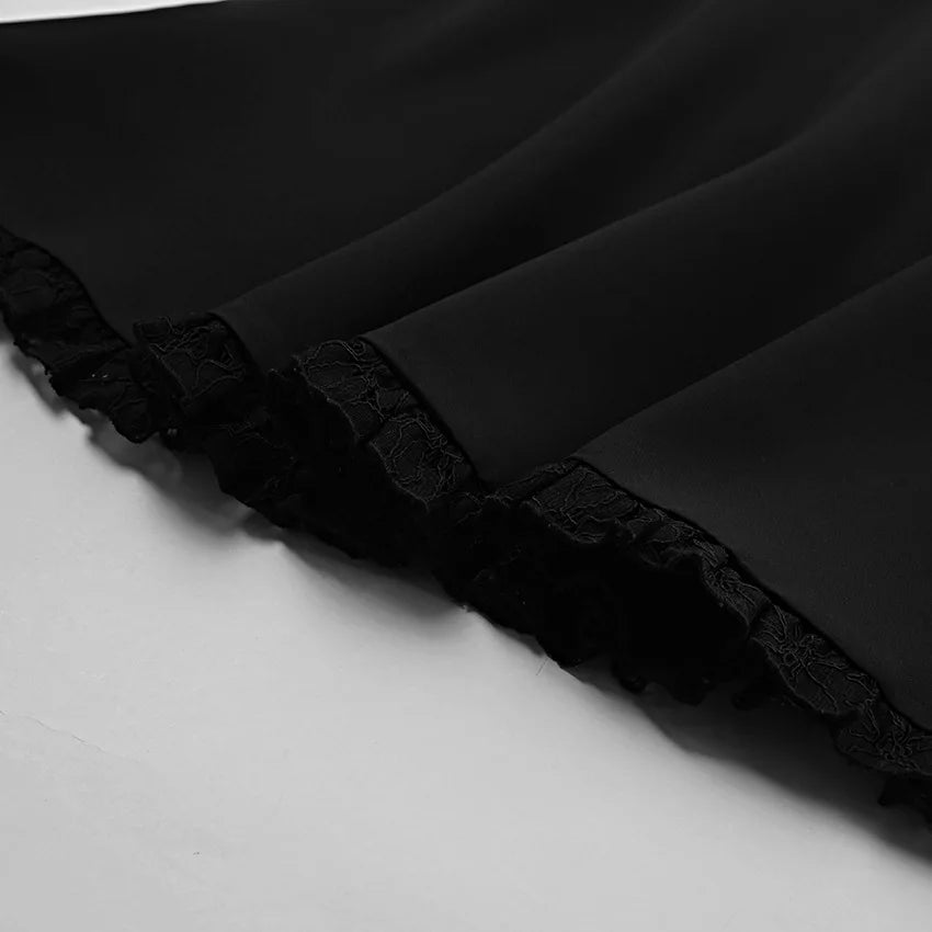 Lace Splice Long Sleeve Dress For Women