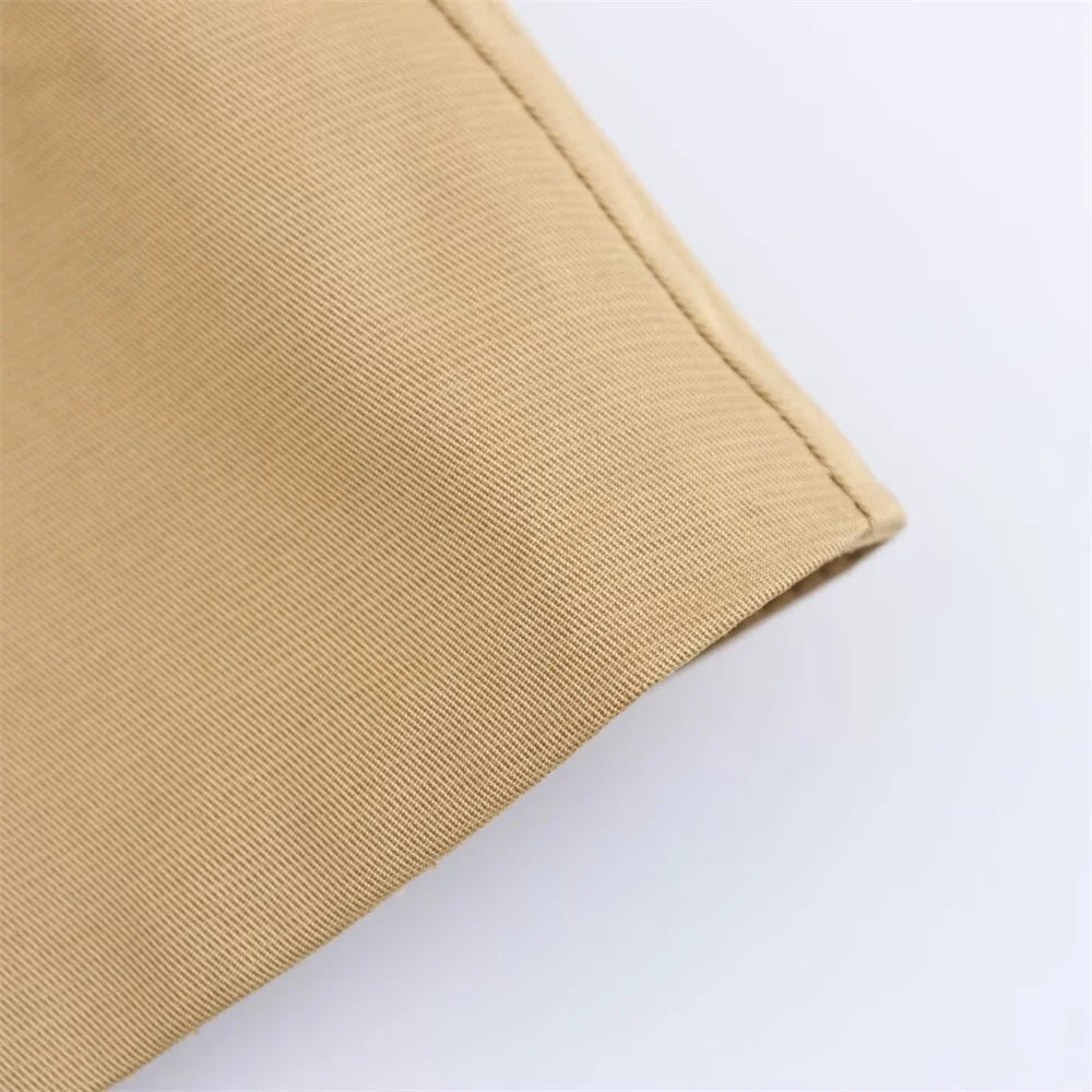 Women’s Retro Double Breasted Printed Thin Scarf Short Windbreaker