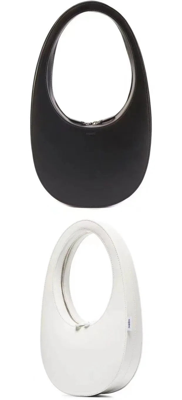 Oval Snake Pattern Embossed Handbag