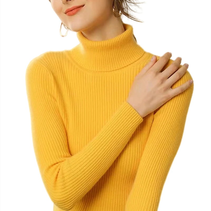 Turtleneck Jumper Woman Knitted Blouse