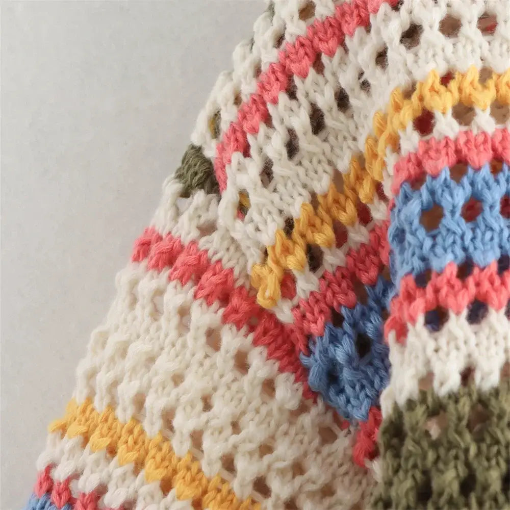 Women’s Casual Stripe Printed Short Sleeve Flip Collar Cardigan Shorts Set