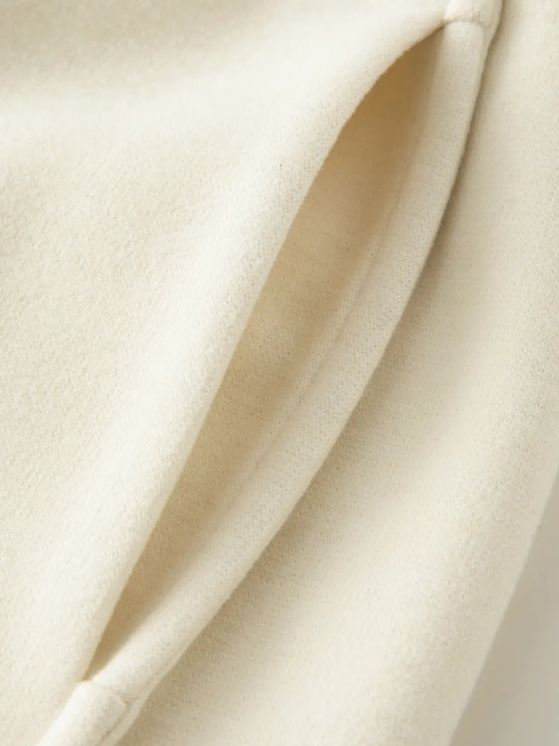 Women Winter Long Trouser Thick Straight Commuter Beige All-Match Pants