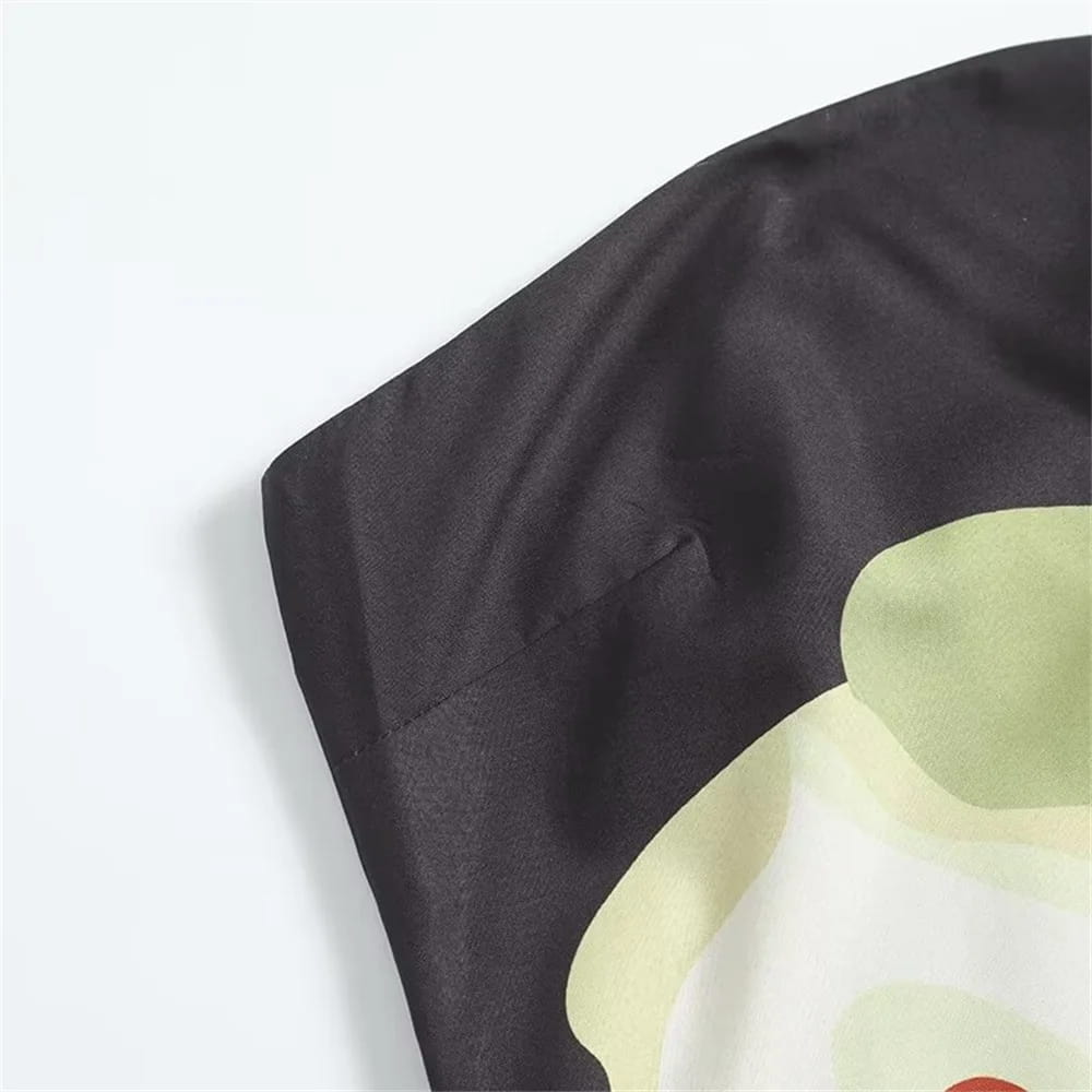 Strapless Backless Printed Long Dress Women