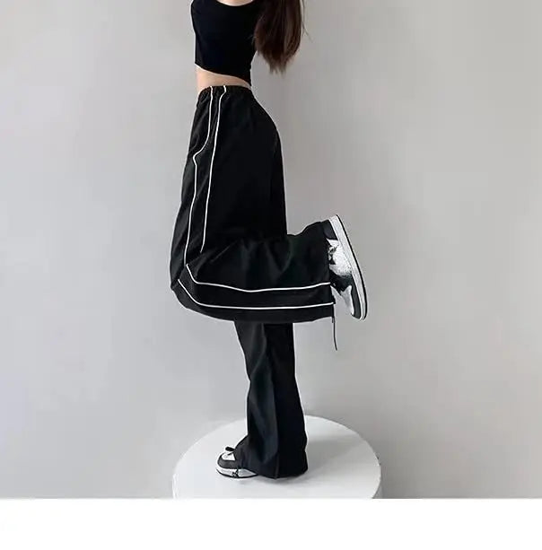 Women Vintage Baggy Cargo Pants for Women Drawstring Elastic Low - Norellé