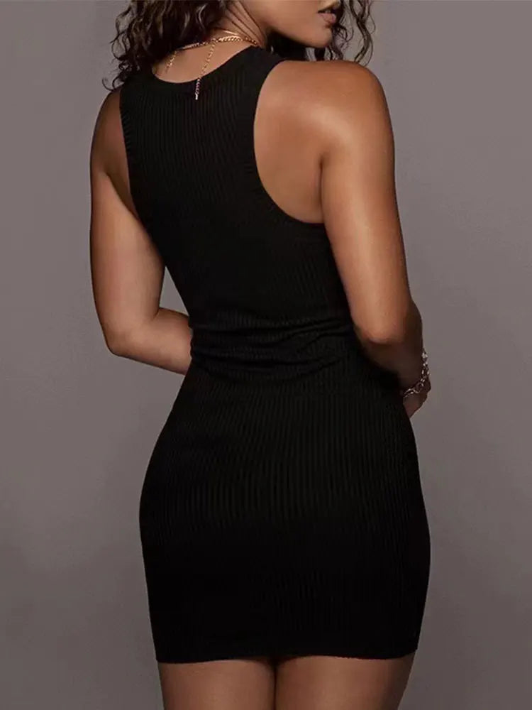 Ribbed Bodycon Summer Dress Vest Sleeveless - Norellé