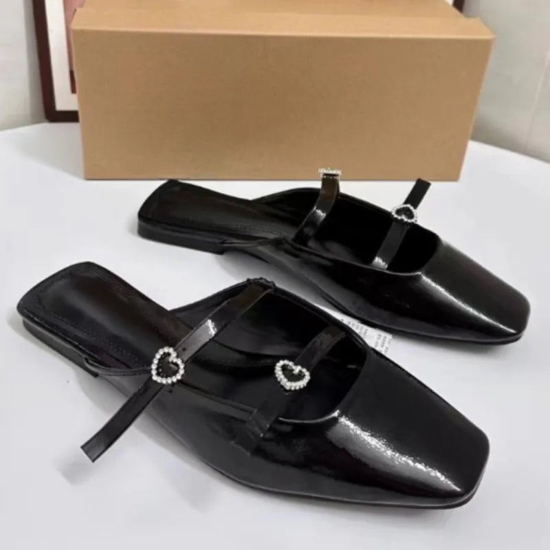 Patent Leather Black Women Flats