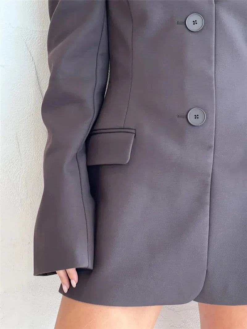 Off-shoulder Strapless Blazer Dress For Women