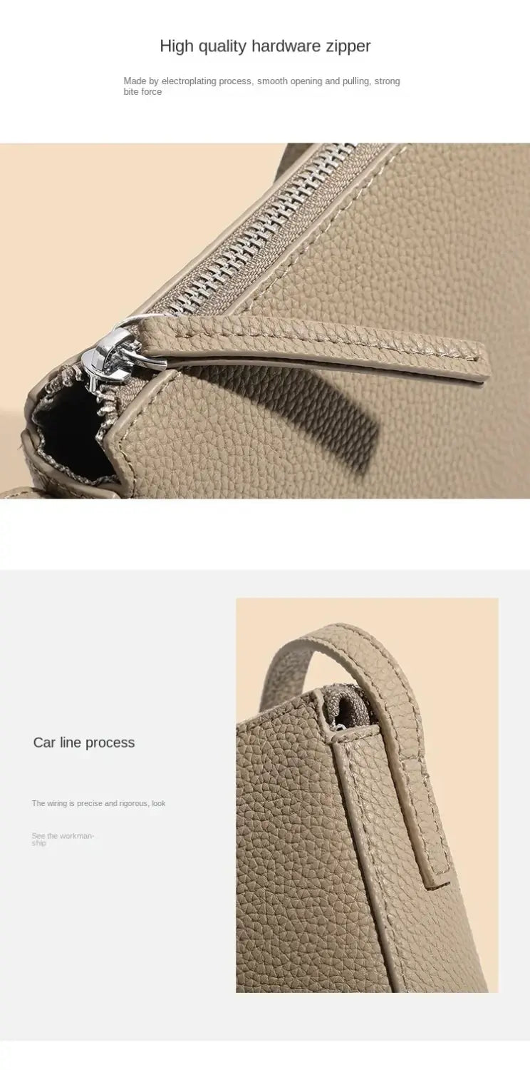 Genuine Leather Real Cowhide Women’s Versatile Fashion Phone Bag