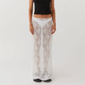 Women Lace Long Skirt Low Rise A-line Midi Skirt - Norellé