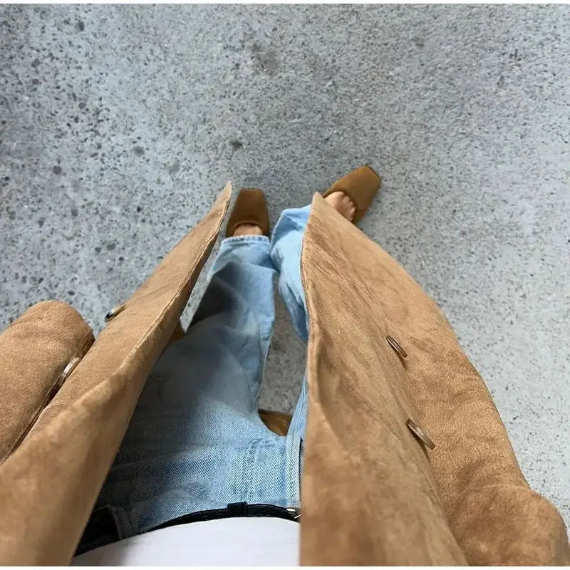 Chic Lapel Double Breasted Lady Oversize Jacket