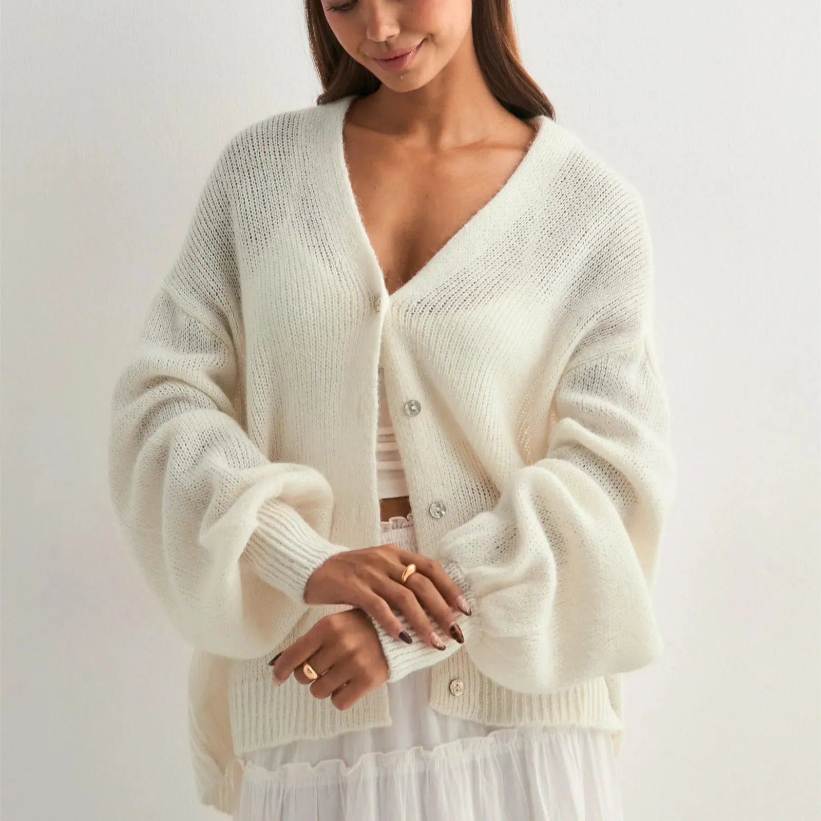 Women’s Solid Color Knit Cardigan