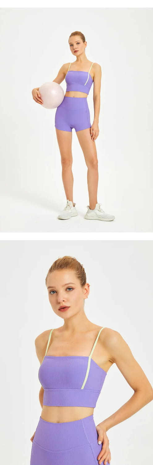 Women Thin Shoulder Straps With Shock-proof Chest Pad Tank Top