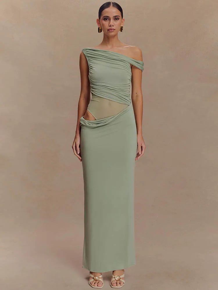 One Shoulder Slinky Maxi Dress Women - Norellé