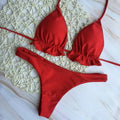 Summer Brazilian Bikini Set Women  Top Thong Bottom 2 - Norellé