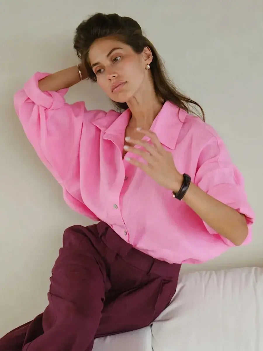 100% Cotton Versatile Lazy Casual Shirt Women’s