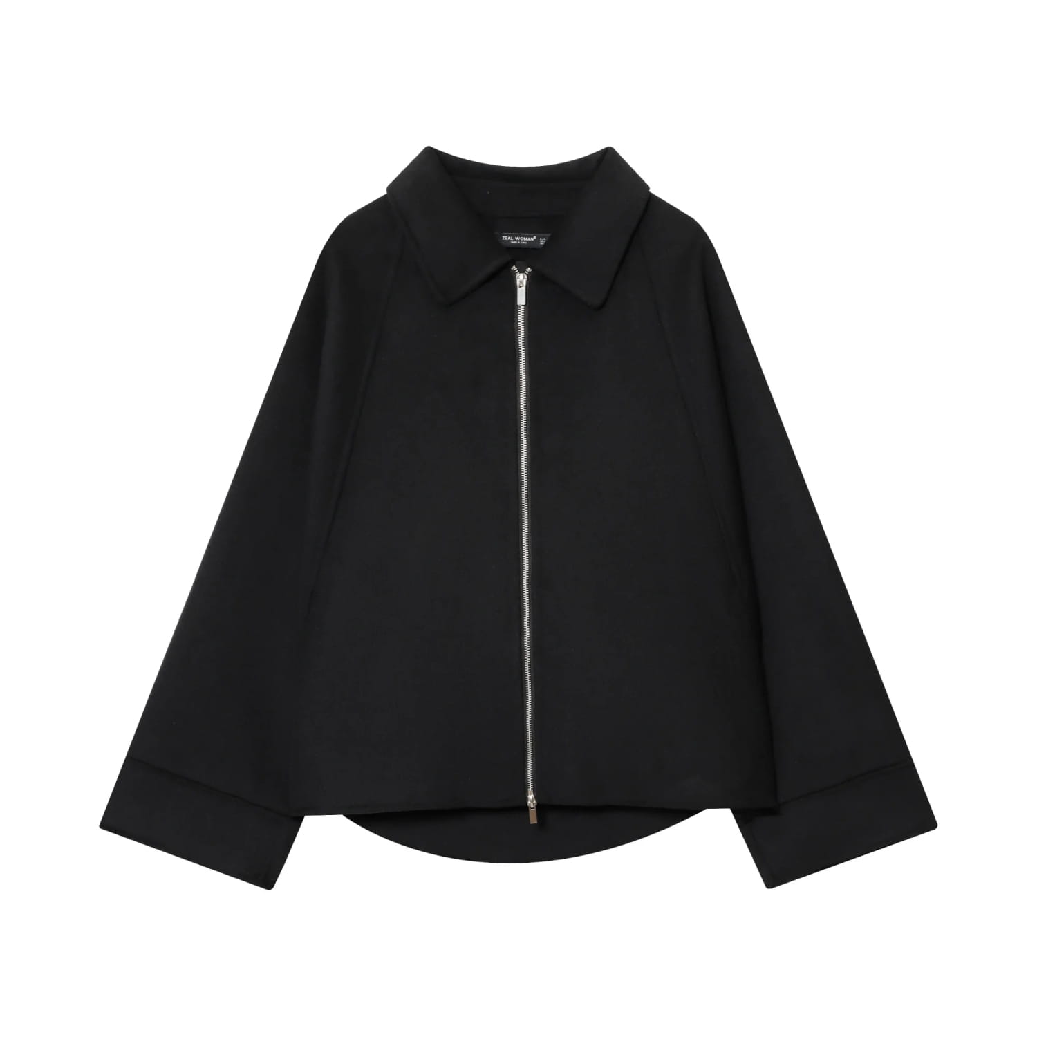Women’S Black Casual Jacket Coat