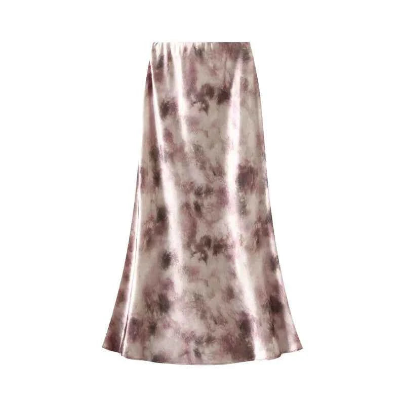 Satin Long Skirts Women's