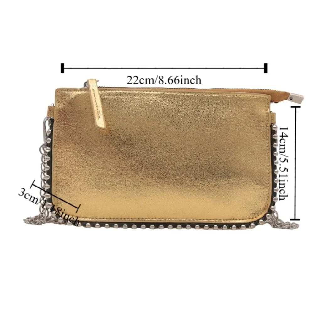 Pu Leather Underarm Tote Bag